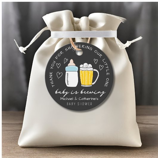 ベビーが醸造ボトルグラス赤ちゃんシャワー フェイバータグ