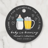 ベビーが醸造ボトルグラス赤ちゃんシャワー フェイバータグ (裏面)