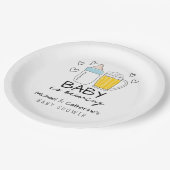 ベビーが醸造ボトルグラス赤ちゃんシャワー ペーパープレート (アングル)