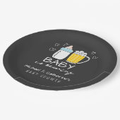 ベビーが醸造ボトルグラス赤ちゃんシャワー ペーパープレート (アングル)