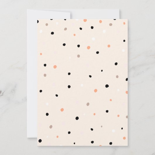 ベビーが醸造水玉模様ハロウィーン赤ちゃんシャワー 招待状 (裏面)