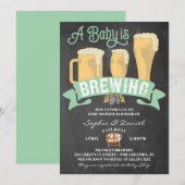 ベビーが醸造用ベビーシャワー招待状 招待状 (正面/裏面)