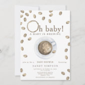 ベビーが醸造Ohベビーコーヒー豆ベビーシャワー 招待状 (正面)