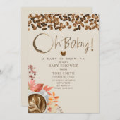 ベビーが醸造Ohベビーフローラ秋コーヒーシャワー 招待状 (正面/裏面)