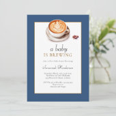 ベビーが青い赤ちゃんシャワーを浴びる 招待状 (スタンド正面)