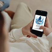 ベビーが魔女のコールドロンブルーベビーシャワーを醸造している 招待状