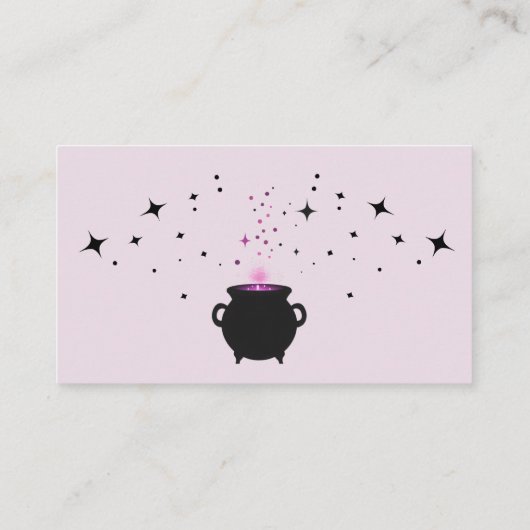 ベビーが魔女の赤ちゃんシャワーおむつラッフルを醸造している エンクロージャーカード (裏面)