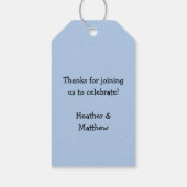 ベビーが魔女の赤ちゃんシャワーをありがとう ギフトタグ (裏面)