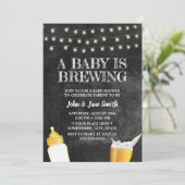 ベビーが黒板の赤素朴ちゃんシャワーを醸造している 招待状 (スタンド正面)