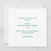 ベビーが1歳の誕生日パーティーの招待状 招待状 (裏面)