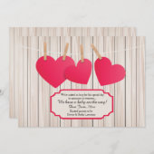 ベビーが3つの妊娠の発表をする 案内状 (正面/裏面)