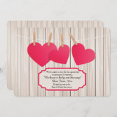 ベビーが3つの妊娠の発表をする 案内状 (正面/裏面)