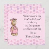 ベビーくまのベビーシャワー招待状 招待状 (正面/裏面)