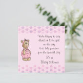 ベビーくまのベビーシャワー招待状 招待状 (スタンド正面)