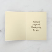 ベビーくまの最初感謝祭の挨拶状 シーズンカード (内部)