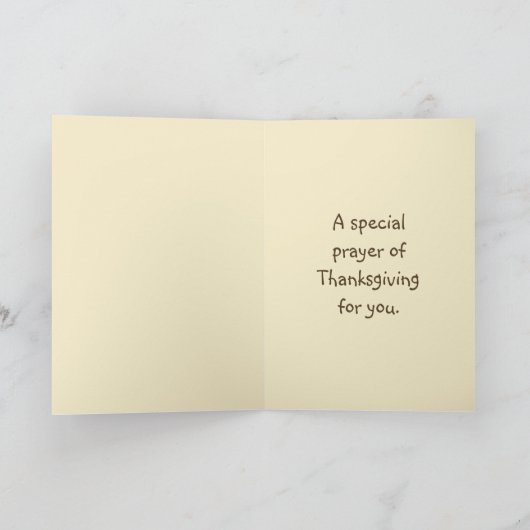 ベビーくまの最初感謝祭の挨拶状 シーズンカード (内部)