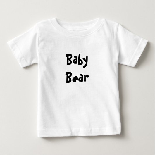 ベビーくまの母/Father日のギフト-黒い文字 ベビーTシャツ (正面)