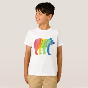 ベビーくまの水彩画家族のプライドはティーをからかいます Tシャツ