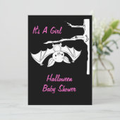 ベビーこうもりハロウィーンベビーシャワー招待状カード 招待状 (スタンド正面)