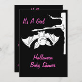 ベビーこうもりハロウィーンベビーシャワー招待状カード 招待状 (正面/裏面)