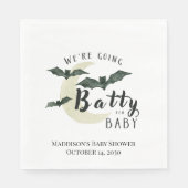 ベビーこうもり用バティ及びムーンハロウィーン赤ちゃんシャワー スタンダードランチョンナプキン (正面)