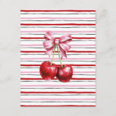 ベビーさくらんぼベビーシャワーゲームカードへの願い エンクロージャーカード (裏面)