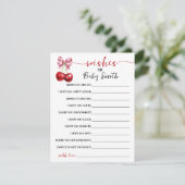 ベビーさくらんぼベビーシャワーゲームカードへの願い エンクロージャーカード (スタンド正面)