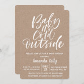 ベビーそのコールドアウトアウトモダンベビーシャワー招待状 招待状 (正面/裏面)