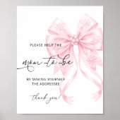 ベビーそのコールドボウ赤ちゃんシャワー住所と封筒 ポスター