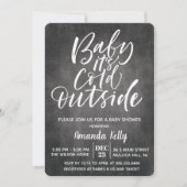 ベビーその冷たいアウトサイドチョークベビーシャワー招待状 招待状 (正面)