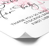 ベビーその冷たいアウトサイドピンクの弓の本ベビー ポスター (角)