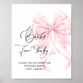 ベビーその冷たいアウトサイドピンクの弓の本ベビー ポスター (正面)