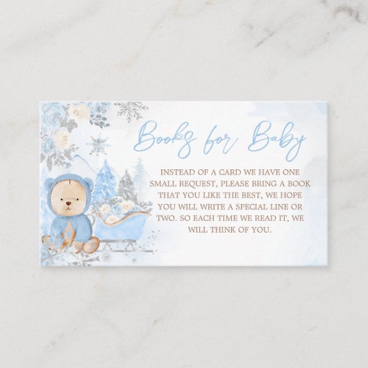 ベビーその冷たいアウトサイドブルーベアベビー本 エンクロージャーカード (正面)