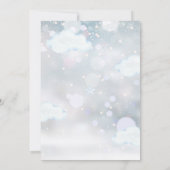 ベビーその冷たいテディベア冬の男の子の赤ちゃんシャワー 招待状 (裏面)