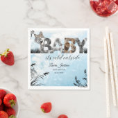 ベビーその冷たい冬の動物の外の赤ちゃんシャワー スタンダードカクテルナプキン (インサイチュ)