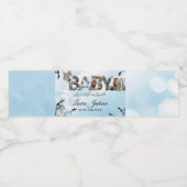 ベビーその冷たい冬の動物の外の赤ちゃんシャワー ペットボトルラベル (シングルラベル)