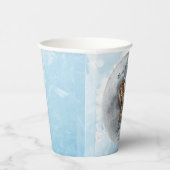 ベビーその冷たい冬の動物の外の赤ちゃんシャワー 紙コップ (右)