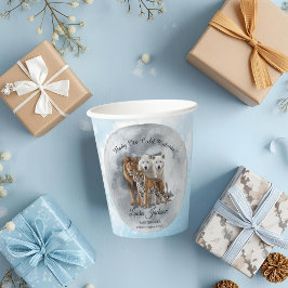 ベビーその冷たい冬の動物の外の赤ちゃんシャワー 紙コップ