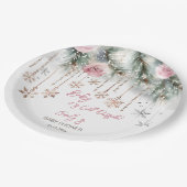 ベビーその冷たい冬の外の赤ちゃんシャワー食器 ペーパープレート (アングル)