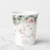 ベビーその冷たい冬の外の赤ちゃんシャワー食器 紙コップ (裏面)