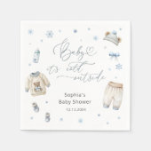 ベビーその冷たい冬の服ベビーシャワー スタンダードカクテルナプキン (正面)