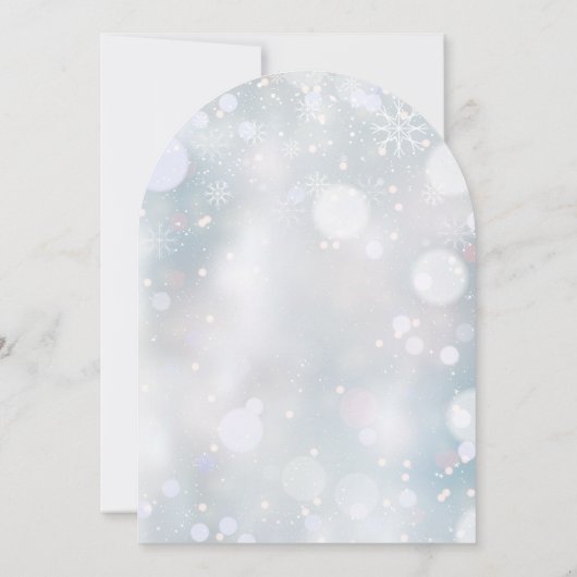 ベビーその冷たい冬の雪の外の赤ちゃんシャワー 招待状 (裏面)