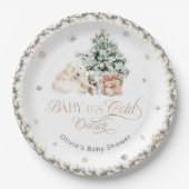 ベビーその冷たい外かわいいホッキョクグマ ペーパープレート (正面)