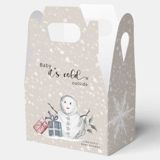 ベビーその冷たい外のベビースシャワー フェイバーボックス (オープン)