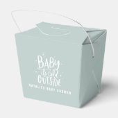 ベビーその冷たい外のベビースシャワー フェイバーボックス (裏面サイド)