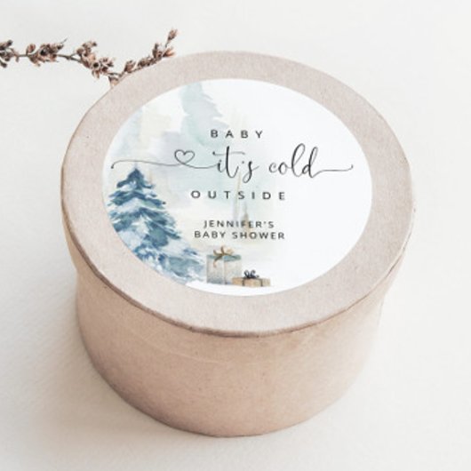 ベビーその冷たい外のベビースシャワー ラウンドシール