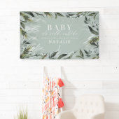 ベビーその冷たい外のベビースシャワー 横断幕 (インサイチュ)