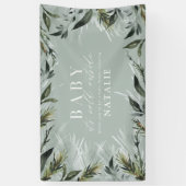 ベビーその冷たい外のベビースシャワー 横断幕 (縦)