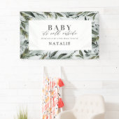 ベビーその冷たい外のベビースシャワー 横断幕 (インサイチュ)