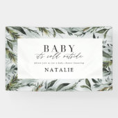 ベビーその冷たい外のベビースシャワー 横断幕 (横)